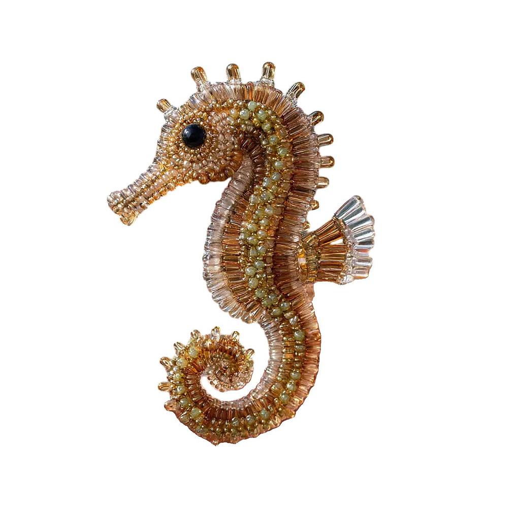 Bead Embroidery Kit, Beginner-Friendly Sea Creature Beaded Embroidery Kits, DIY Animals Three-Dimensional Beadwork Craft Kit