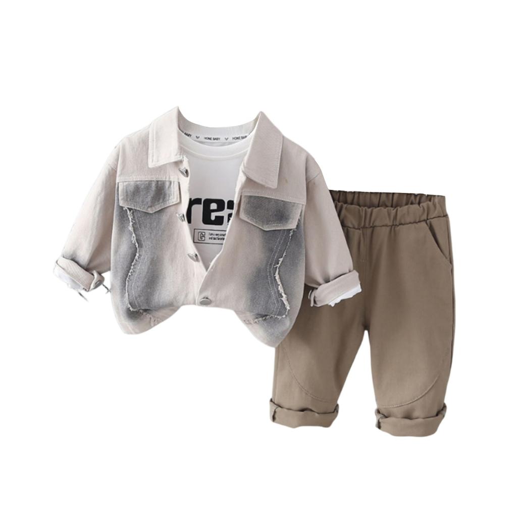 Dětská ležérní souprava s dlouhým rukávem, pohodlné každodenní oblečení