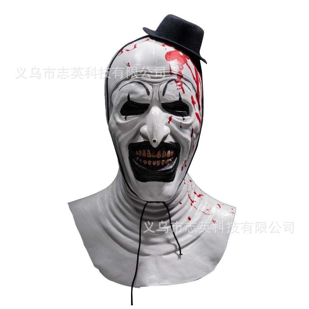 Best-selling Terrifying Clown Mask, Hat, Clown Headgear for Halloween Masquerade Horror Cos Props