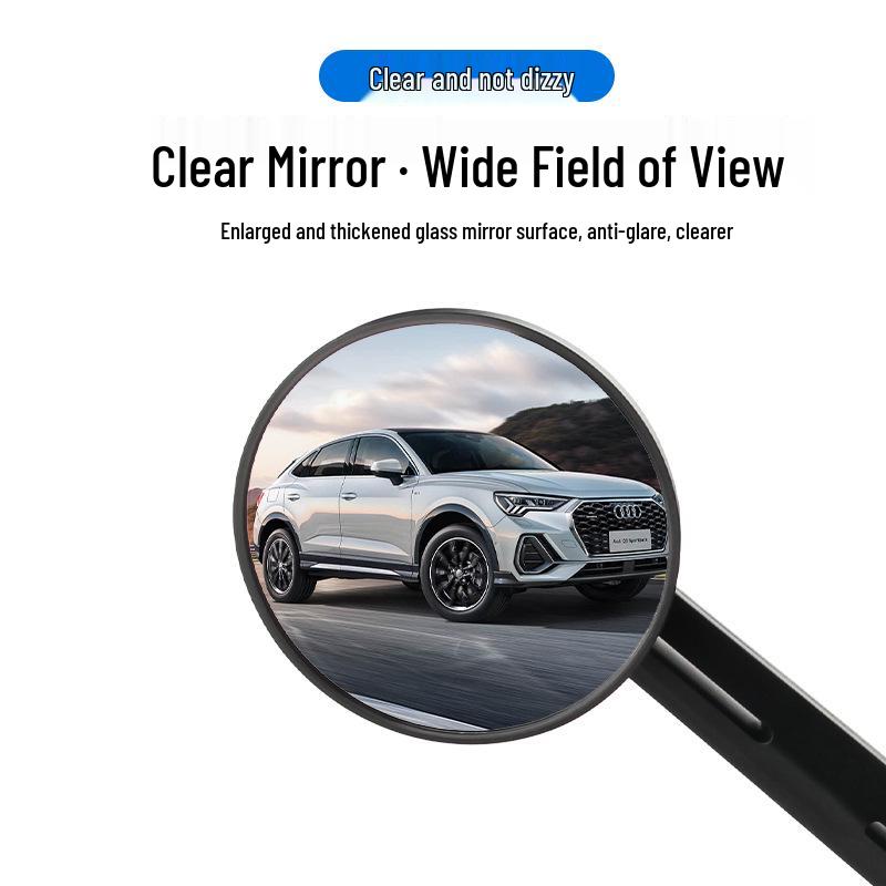 Bicycle Wide View Rearview Reflective Mirror with Clean Glass Surface - Spare Part