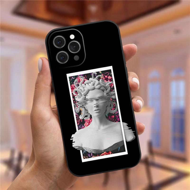 Vincent Van Gogh Starry Night Flower Phone Case For Iphone 13 12 11 Pro Max Mini X XR XS 8 7 6S Plus Mona Lisa David Soft Cover