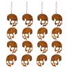 Halloween Skull Hanging Ornaments Metal Garden Sign Decorative Skull Shaped Hanging Tags