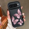 Capa Fosca Antichoque com Padrão de Borboletas em Cor Sólida para Google Pixel 9 Pro XL 8 Pro 8A TPU Macia Proteção de Lente Capa de Telefone