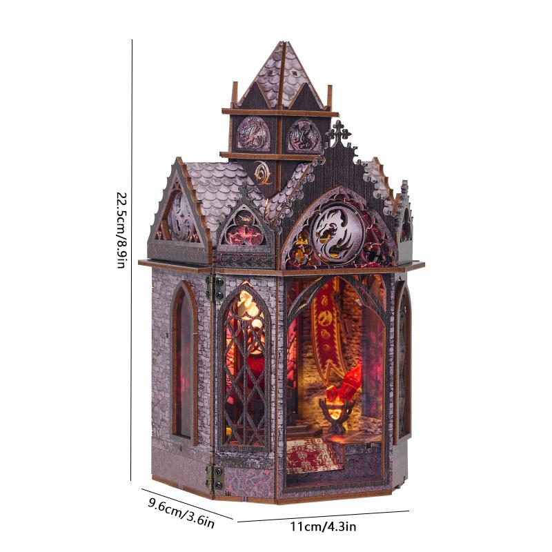 DIY Miniaturhaus-Bausatz Holz-Puppenhaus mit LED-Licht Handgefertigtes 3D-Puzzle-Modellbau für Geburtstagsgeschenke von Freunden Heimdekoration