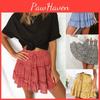 Bustle Highwaisted Womens Floral Ruffled Skirt Aline Short Skirt Female