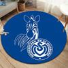 MSV Duisburg runder Teppich, Teppich für Wohnzimmer Schlafzimmer Sofa Spielzimmer Dekor, rutschfeste Bodenmatte