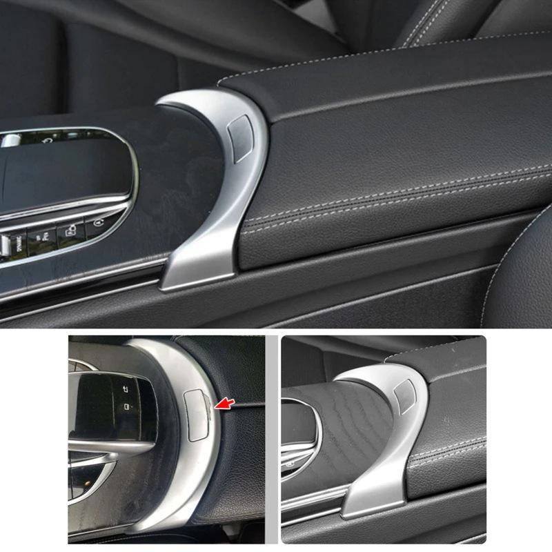 Armrest Box Switch Panel for Mercedes-Benz C-Class W205, Carbon Fiber Design
