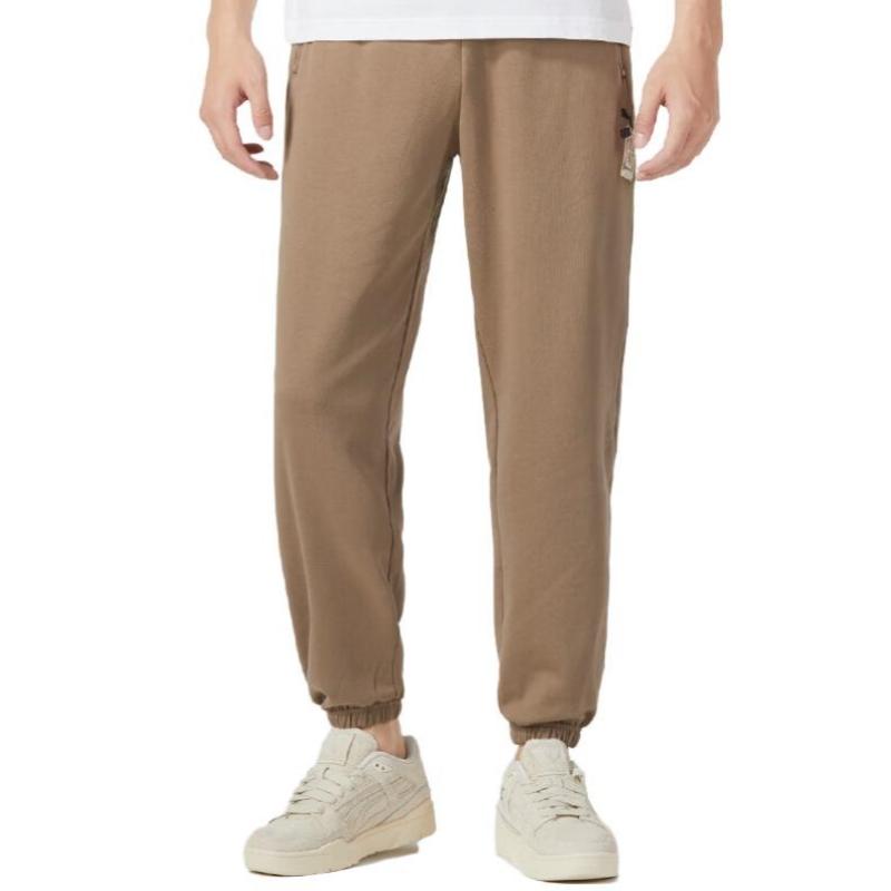 PUMA Casual Pants Unisex Khaki Moderate Cuffed Pants 677520-89 XL