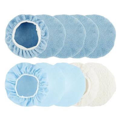 10Pcs/Set Car Orbital Buffer Polisher Pad Bonnet Microfiber Max Baxer Bonnet Polishing Bonnet Buffing Pad Cover