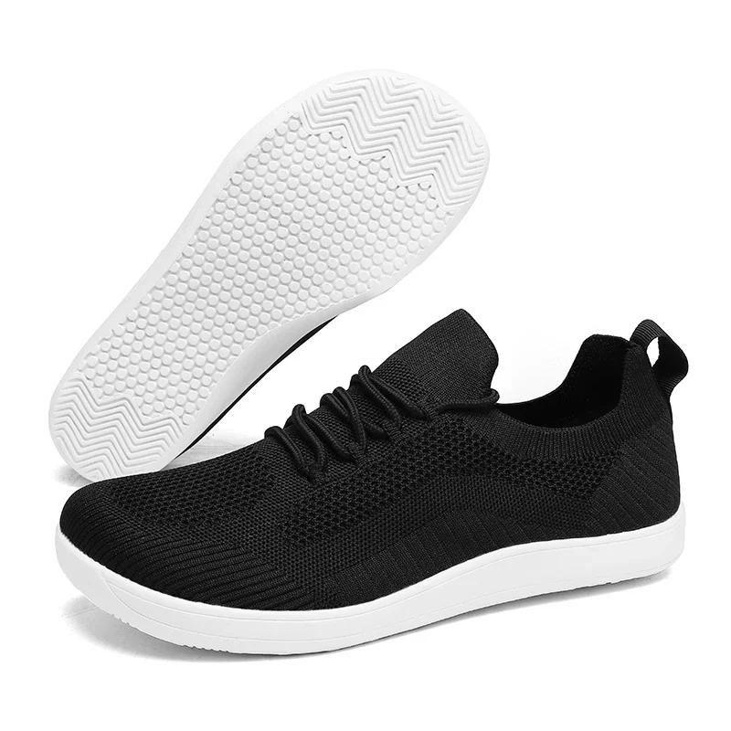 Sizes 36-46 Men Breathable Sneakers Casual Walking Shoes Wide Feet Comfortable Stable Mesh Fabric Jogging Sports Shoes for Women