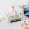 Space Saving Stackable Cabinet Organizer Shelf Transparent Acrylic Table Sundries Rack Foldable Storage Stand Kitchen