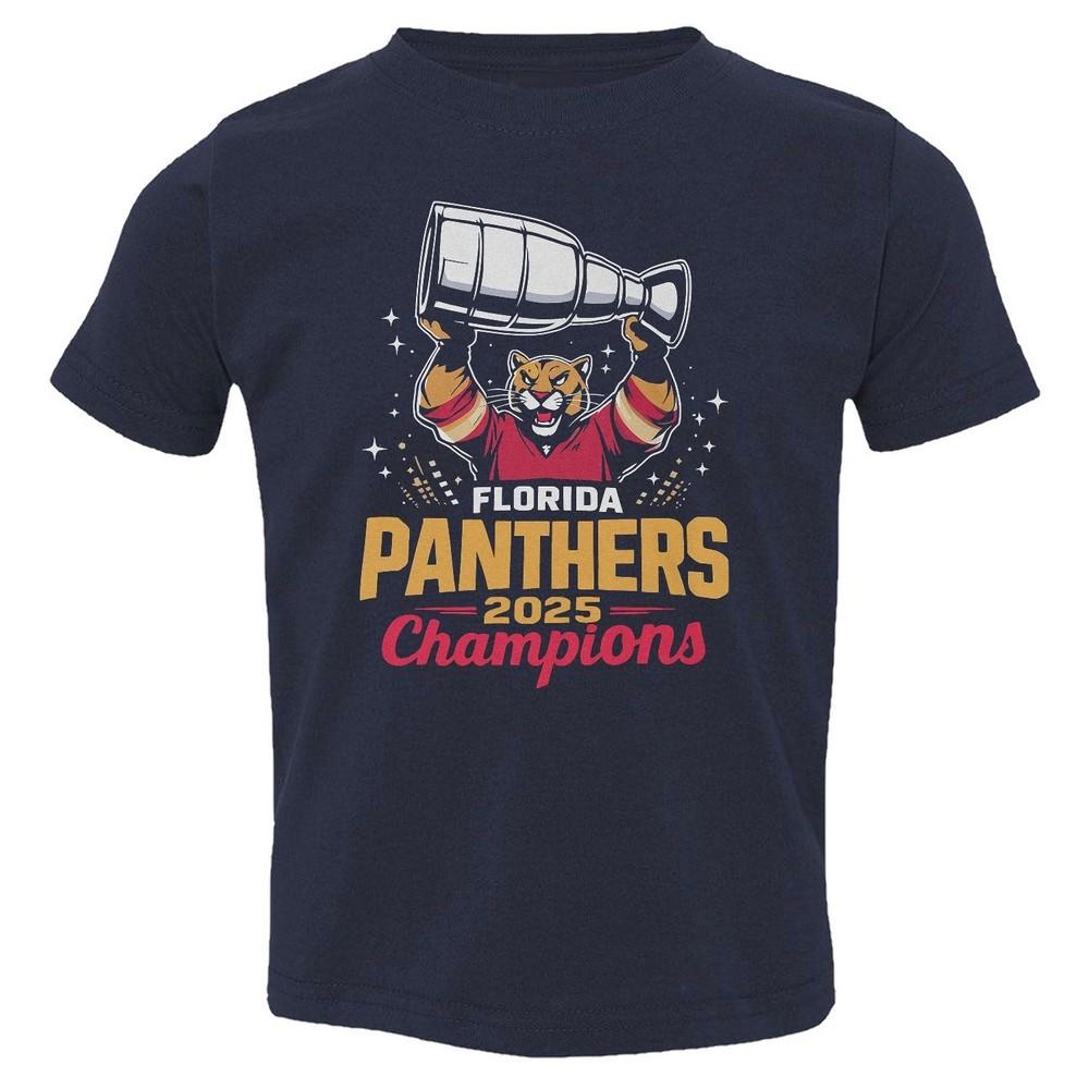 Трофей Победителей Сезона 2025 по Хоккею - Подарок для Фанатов Флориды Футболка для Малышей Унисекс Футболка XXL