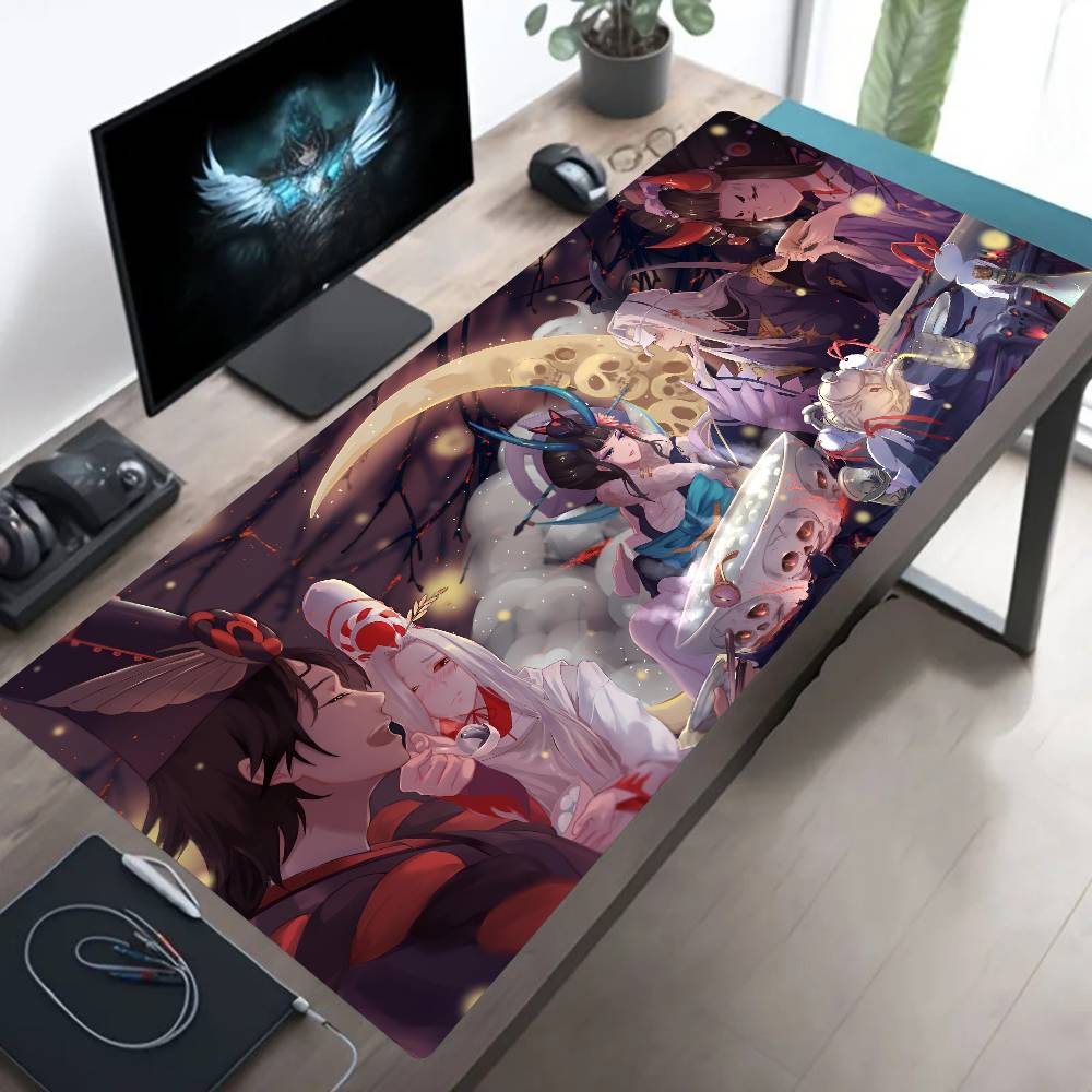 Game Onmyoji Mouse Pad Large Gaming Keyboard Mat LockEdge Rubber Computer Office Accessories