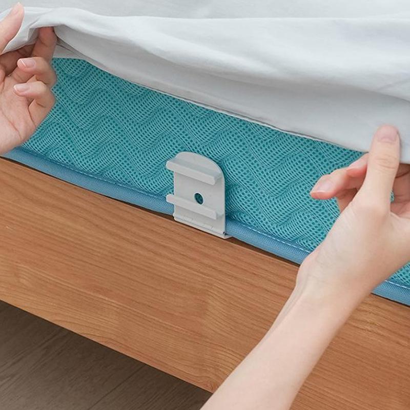 4pcs Bed Sheet Fixing Clip Bed Cover Fastener Quilt Sheet Straps Holder Clips Invisible Non-slip Fixing Device Bedsheet Grippers