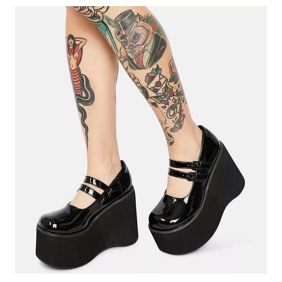 Mujer Punk Zapatos Lindos Zapatos Bombas Plataforma Lolita Cuñas Zapatos de  Mujer Gran Tamaño Dulce Zapatos Góticos comprar a buen precio — entrega  gratuita, reseñas reales con fotos — Joom