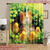 2D flat printing 2pcs Party Curtain Cute Cat Ducks Digital Printed Polyester Drapes Festive Holiday Use for Photo Booths &