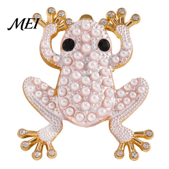 Unique Alloy Jewelry Frog for Women, Rhinestone Stud Earrings, Sparkly Cute Vintage Reptile Animal Brooch Pin, Boho Summer Beach Vacation Statement