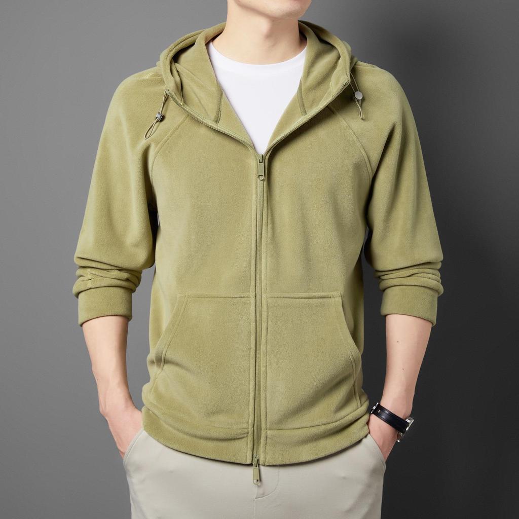 Men's Thick Fleece Hooded Jacket 2025 - Korean Style Winter Casual Fashion Hoodie