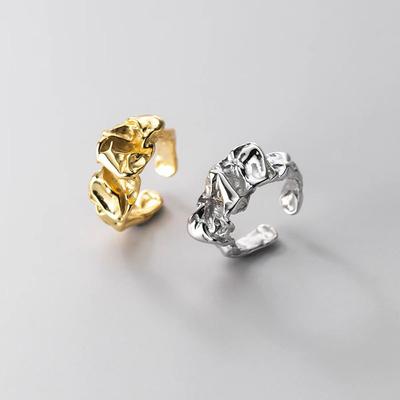 New Gold Silver Color Ring for Women Fashion Creative Irregular Metal Geometric Creative Open Rings Party Jewelry Gift