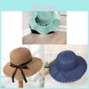 Summer Straw Hat Womens Sun Protection Beach Fedora With Short Brim For Outdoor Travel