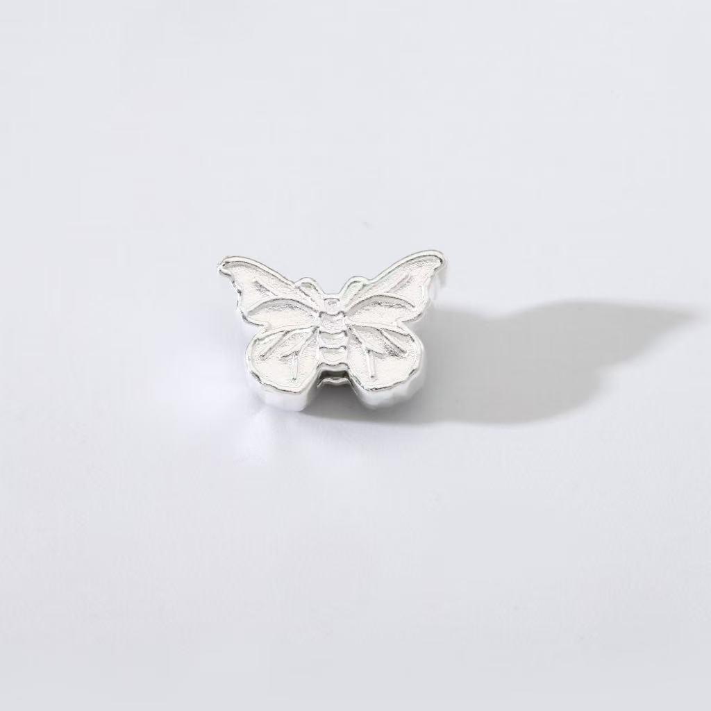 Sterling Silver Butterfly Spacer Beads - High-End DIY Jewelry Accessories