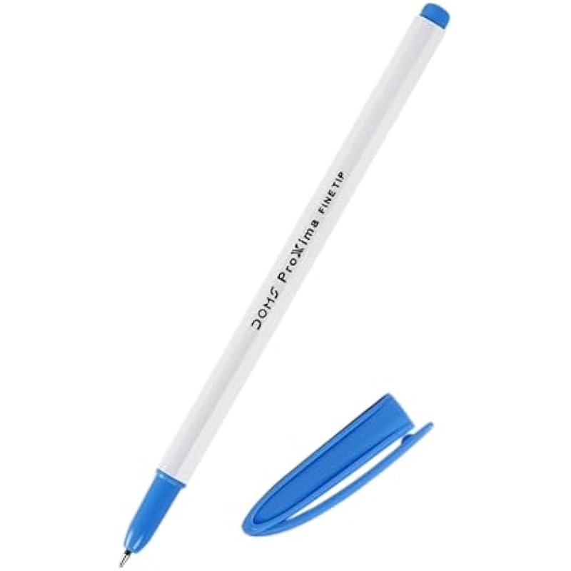 Bocal de stylos bille Doms Proxima | Stylo bille à pointe fine | Écriture fluide avec une prise en main confortable | Corps léger et simple De