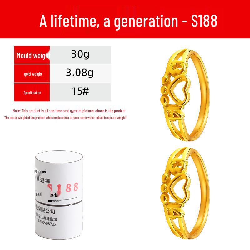 Heart-Shaped Gold & Silver Band Casting Mold for Jewelry Crafting
