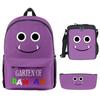 Klassische Neue Garten of Banban 3D-Druck 3 Stück/Set Schülertaschen Rucksack für Laptop Tagesrucksack Umhängetasche Brottasche Federmäppchen