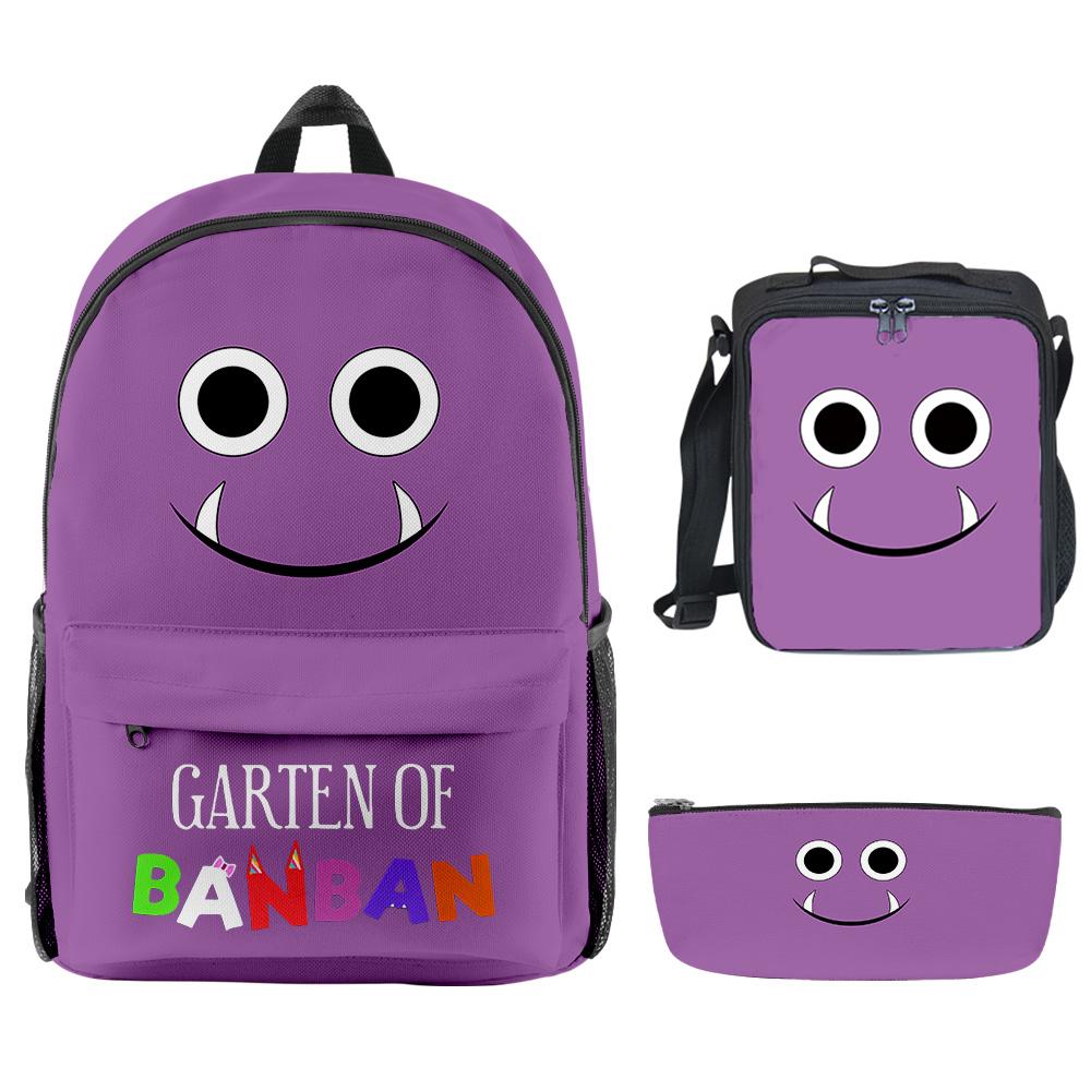 Klassische Neue Garten of Banban 3D-Druck 3 Stück/Set Schülertaschen Rucksack für Laptop Tagesrucksack Umhängetasche Brottasche Federmäppchen