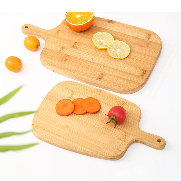 Bamboo Hanging Cutting Board with Handle for Vegetables, Fruit, Steak, Bread, and Meals