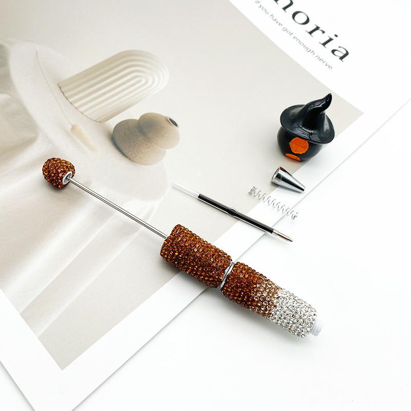 Full Rhinestone Bead Pen DIY Handmade Crystal Ballpoint Multi Color Student Gift Stationery
