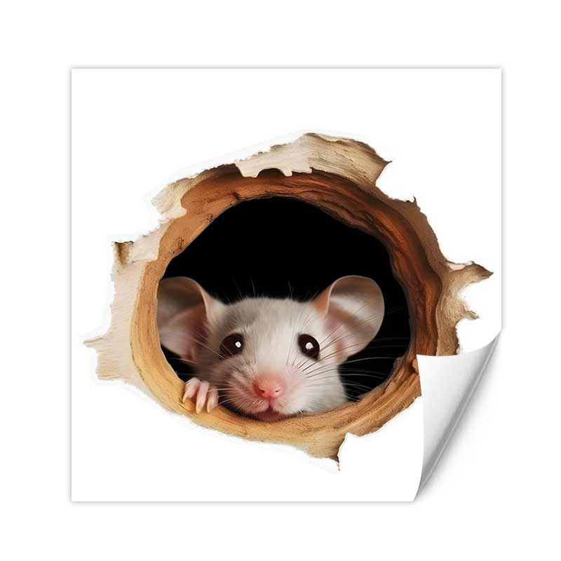 Funny Squirrel Mouse Wall Sticker Toilet Lid Stickers, Bedroom Entrance Living Room Porch Home Decora Waterproof Decals Stickers S744