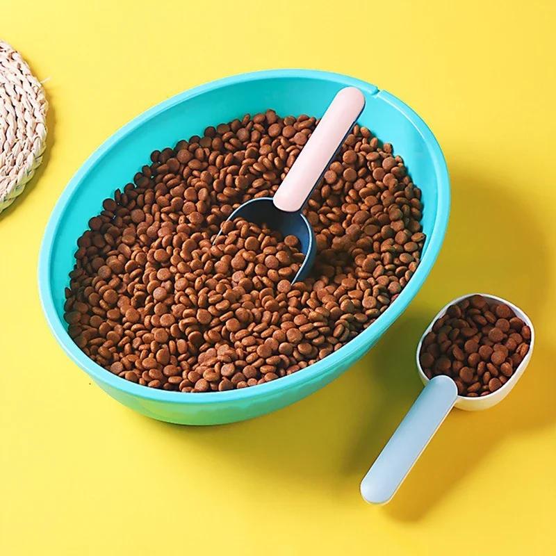 Pet Food Scoop Cat Food Dedicated Measuring Spoon Pet Food Shovel with Handle Closure Clip Multifunctional Pet Feeding Spoon