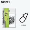 50/100Pcs Fishing Clips Fast Crankbait Snaps Fishing Connectors Saltwater Fishing Lock Lure Stainless