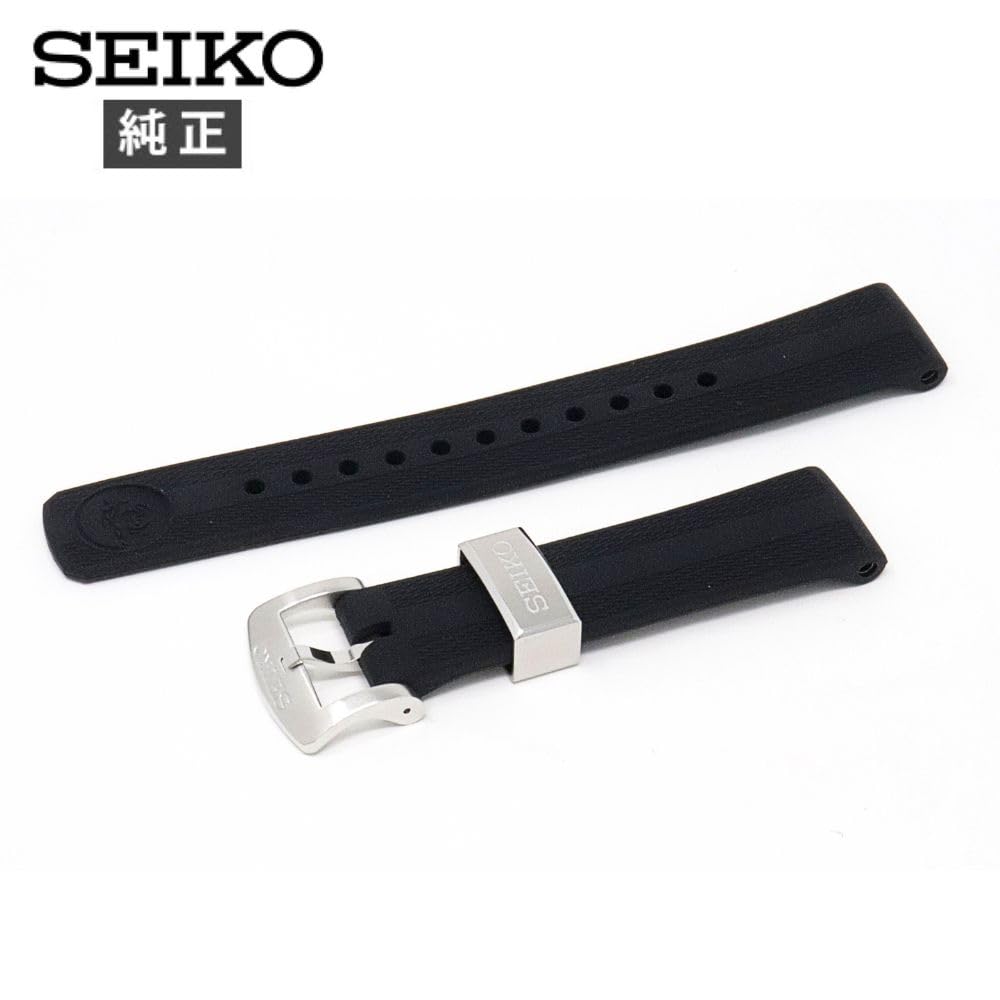 SEIKO Genuine Watch Strap R03E011J0 PROSPEX 20mm Silicone Rubber Black for Watches SBDC101 SBDC105 SBDC109 SBDC111 SBDC143 Replacement Strap with