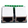 RJ45 Ethernet Double Female Terminal Board 3.5mm Pitching 8Pin RJ45 Screw Connector Networking Adapter Terminal