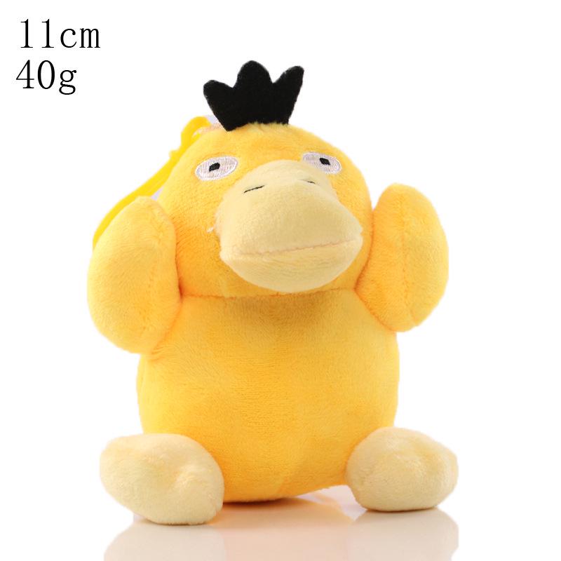 Conjunto de Chaveiros de Pelúcia Pokémon: Squirtle, Charmander, Psyduck, Bulbasaur & Pikachu