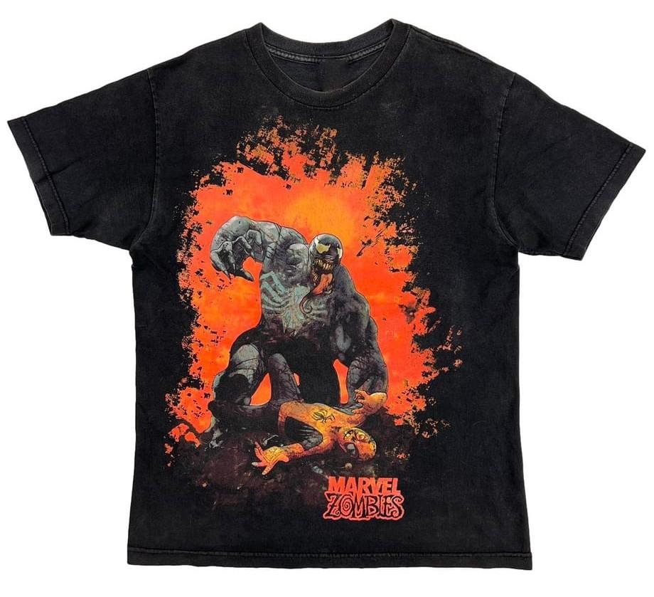 Marvel Marvel Zombies Веном Победить Человека-Паука Футболка Обычного Кроя Репринт НОВАЯ Унисекс Футболка XL