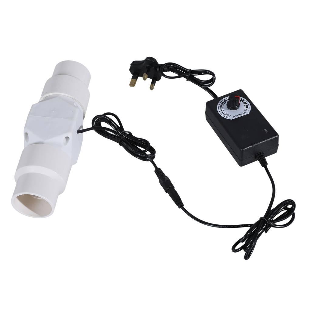 Vysoce účinný 20/25/32/40/46mm potrubní ventilátor s kovovými lopatkami pro ventilaci kuchyně a odvod kouře