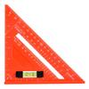 12-inch Aluminum Alloy Black Metric/Imperial Triangle Ruler - 90°/45° Right Angle, 7-inch Woodworking Triangle Plate
