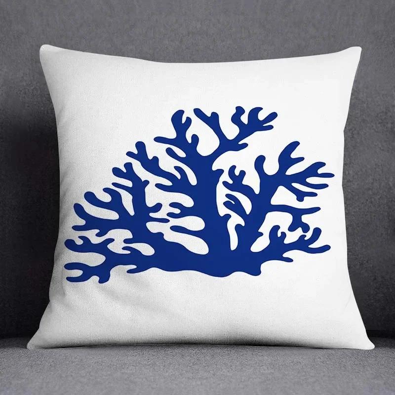Blue Sailor Mermaid Marine Home Decor Pillowcase Square   Office  Cushion Cover