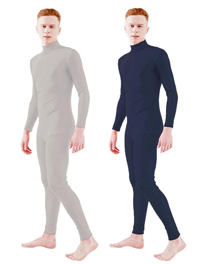 Men's Solid Color Tight-Fitting Zentai Dancewear Suit