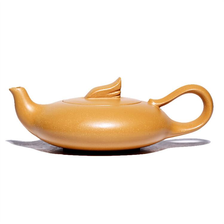 

240 мл элегантный исинский фиолетовый глиняный чайник ручной работы из необработанной руды с золотым сечением глиняный чайник для заваривания чая китайский чайный сервиз Цзыша посуда для питья