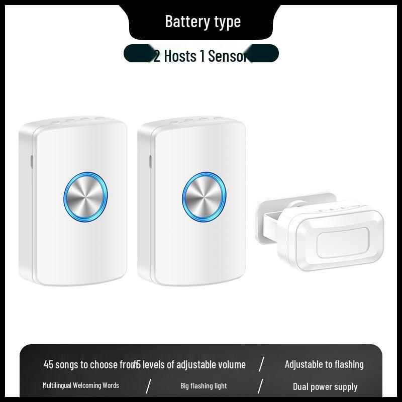 Split Door Welcome Sensor Chime with Voice Prompt for Store Entry
