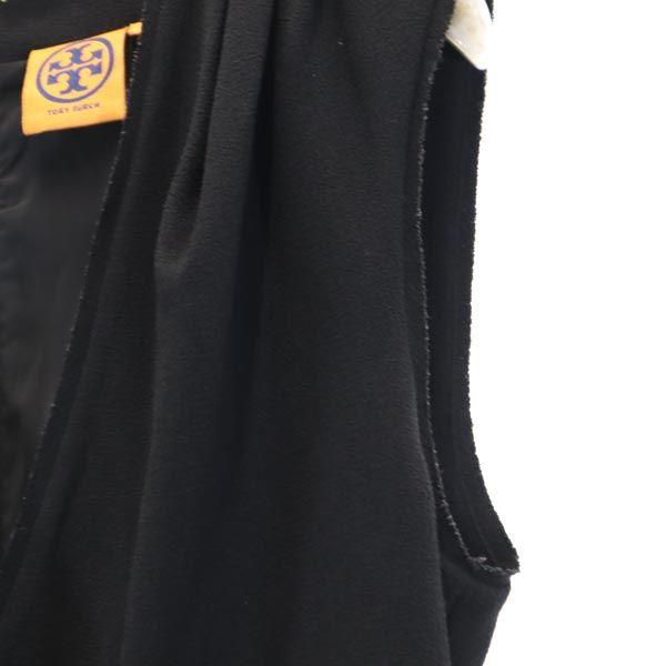 Tory Burch Frill Design No Sleeve Frill Design One Piece 4 Black Back Zip Women Used