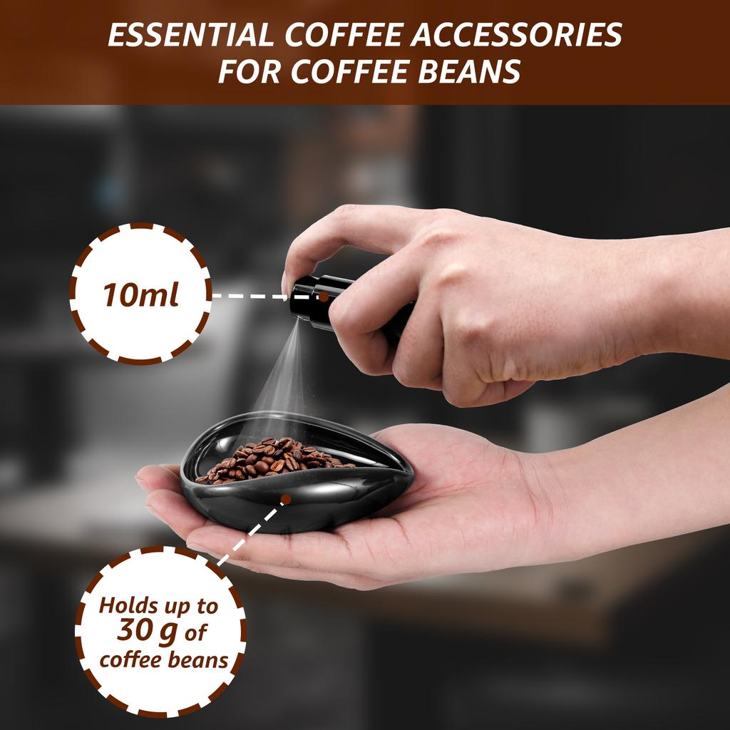 Coffee Bean Dosing Cup and Spray Bottle Set Single Dose Coffee Bean Dosing Cup Ceramic Coffee Dosing Tray Coffee Dosing Vessel