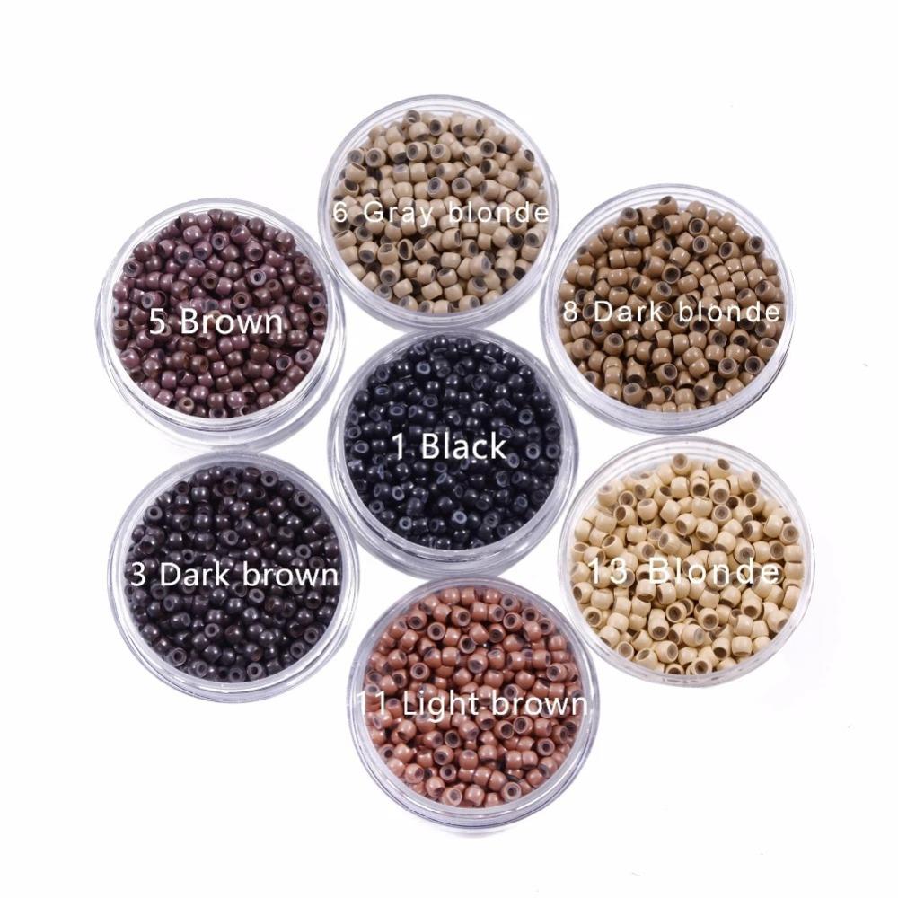 1000 Pcs Micro Beads Silicone Nano Rings Hair Rings Lined Hair Beads  Salon