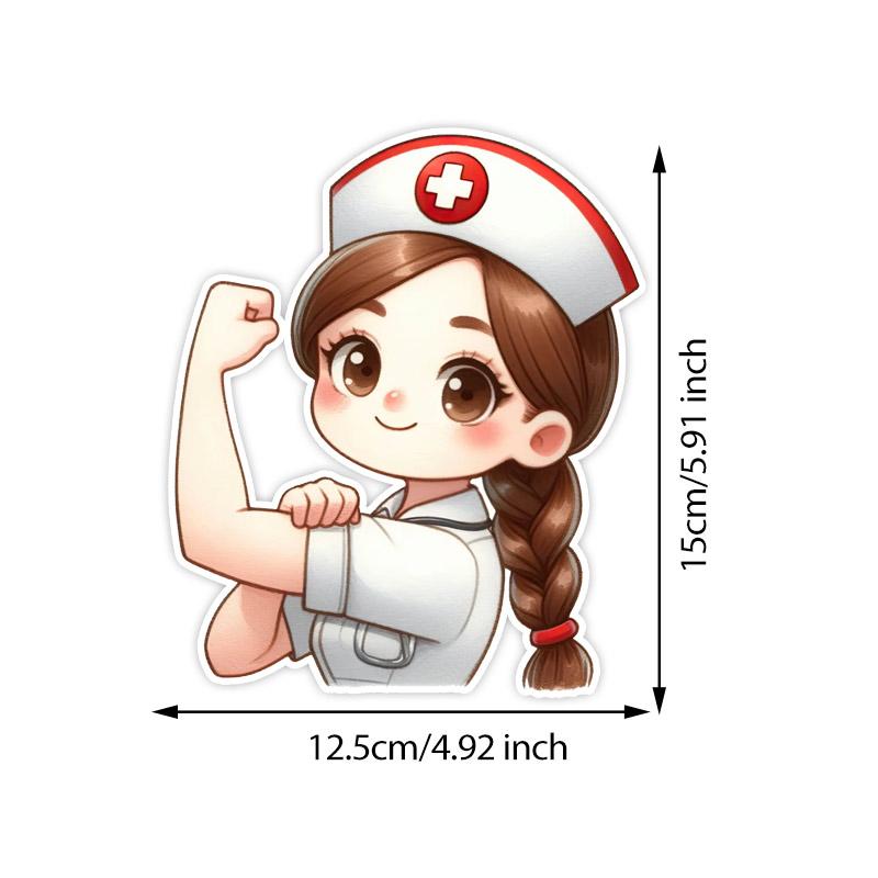 

Strong Nurses Car Stickers Waterproof Vinyl Decals Auto Body Window Bumper Decor Motorcycle Stickers TM119 A-15cm Longest Side