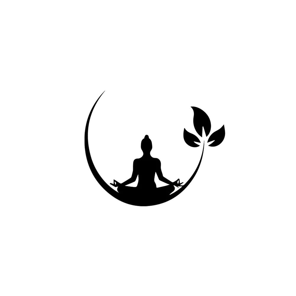 

Виниловые наклейки на стену для йоги и медитации, съемные обои для йоги, декор комнаты, фрески, спальня чёрный