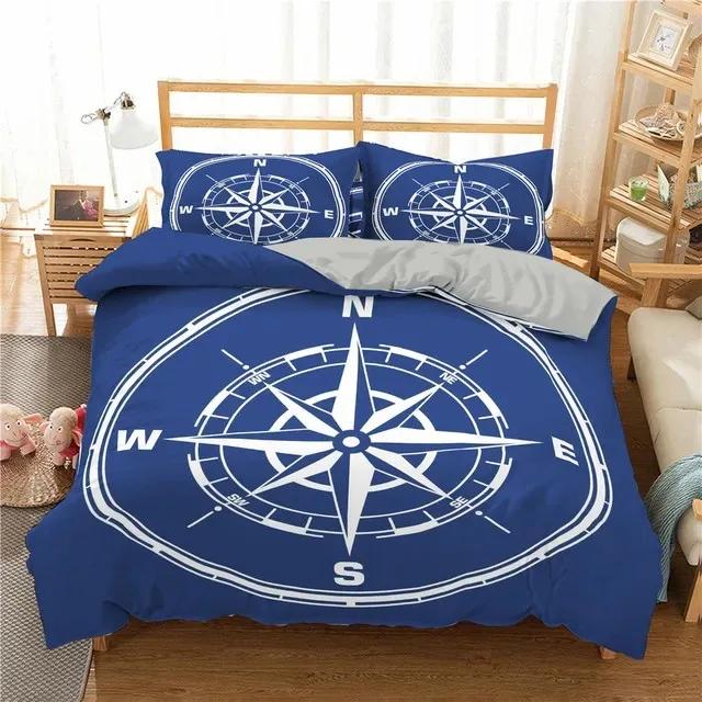 

Design Anchor Bedding Set Quilt Cover Anchor Print Duvet Cover With Pillowcase 200X200 King Size Bedroom For Children Bed Cover 70x133cm